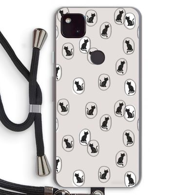 Miauw: Pixel 4a 5G Transparant Hoesje met koord
