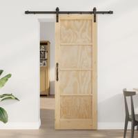 Schuifdeur met beslag 73,5x198,5 cm massief grenenhout