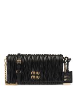 Miu Miu sac porté épaule Matelassé en cuir nappa - Noir