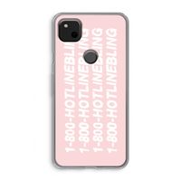 Hotline bling pink: Google Pixel 4a Transparant Hoesje