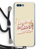 Pizza is the answer: Honor 10 Transparant Hoesje met koord