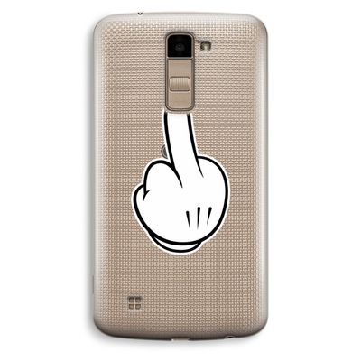 Middle finger white: LG K10 (2016) Transparant Hoesje