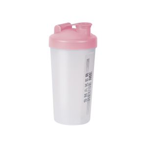 Juypal Shakebeker/Shaker/Bidon - 700 ml - transparant/roze - kunststof   -