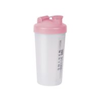 Juypal Shakebeker/Shaker/Bidon - 700 ml - transparant/roze - kunststof   - - thumbnail