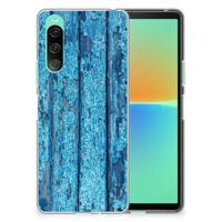 Sony Xperia 10 V | Bumper Hoesje | Wood Blue