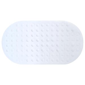 Anti-slip badkamer douche/bad mat wit 68 x 37 cm ovaal