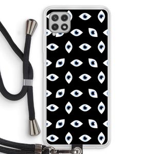 Eyes pattern: Samsung Galaxy A22 4G Transparant Hoesje met koord