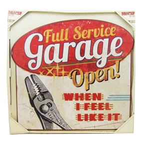 Full Service Garage Open! Houten Bord