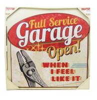 Full Service Garage Open! Houten Bord