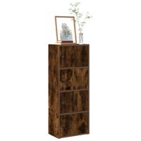 Boekenkast 40x24x102 cm bewerkt hout gerookt eikenkleurig