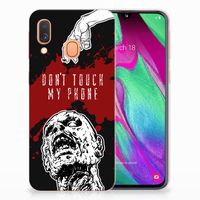 Samsung Galaxy A40 Silicone-hoesje Zombie Blood - thumbnail