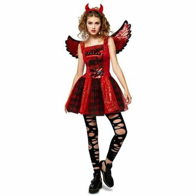 Kostuums voor Volwassenen My Other Me Duivelin Intens Rood Rood (3 Onderdelen) Maat M/L