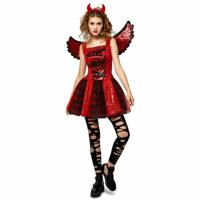 Kostuums voor Volwassenen My Other Me Duivelin Intens Rood Rood (3 Onderdelen) Maat XL