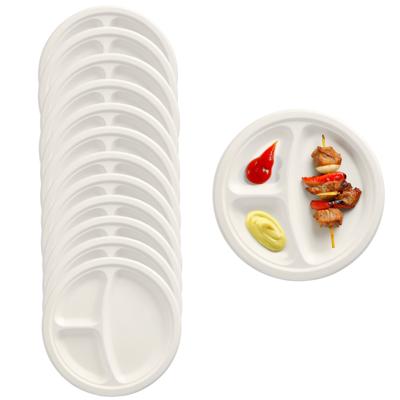 Papstar BBQ wegwerp vakjes borden - 150x stuks - D23 cm - suikerriet - biologisch afbreekbaar