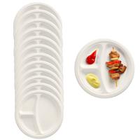 Papstar BBQ wegwerp vakjes borden - 150x stuks - D23 cm - suikerriet - biologisch afbreekbaar