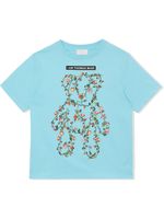 Burberry Kids t-shirt à fleurs - Bleu
