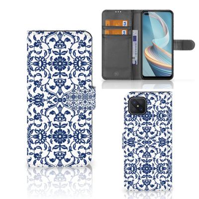 OPPO Reno4 Z Hoesje Flower Blue