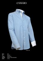 Giovanni Capraro 902-36 Heren Overhemd - Blauw gestreept [Blauw accent] - thumbnail