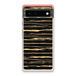 Gouden strepen: Google Pixel 6 Transparant Hoesje