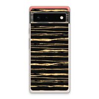 Gouden strepen: Google Pixel 6 Transparant Hoesje