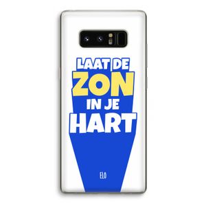 Laat de zon in je hart: Samsung Galaxy Note 8 Transparant Hoesje
