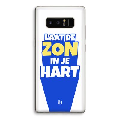 Laat de zon in je hart: Samsung Galaxy Note 8 Transparant Hoesje