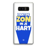 Laat de zon in je hart: Samsung Galaxy Note 8 Transparant Hoesje