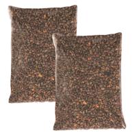 Druivenpitten vulmateriaal pittenzak - 2x - 1000 gram - hobbymateriaal