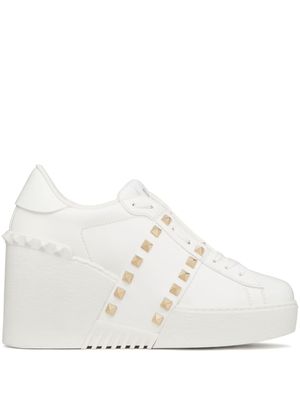 Valentino Garavani baskets Open Disco 85 mm à semelle compensée - Blanc