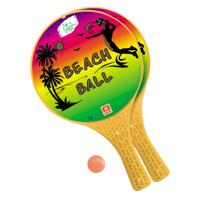 Mondo Beachballset Regenboog, 3dlg. - thumbnail