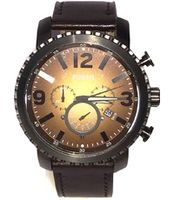 Horlogeband Fossil BQ2080 Leder Zwart 24mm - thumbnail