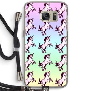 Musketon Unicorn: Samsung Galaxy S7 Transparant Hoesje met koord