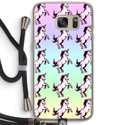 Musketon Unicorn: Samsung Galaxy S7 Transparant Hoesje met koord