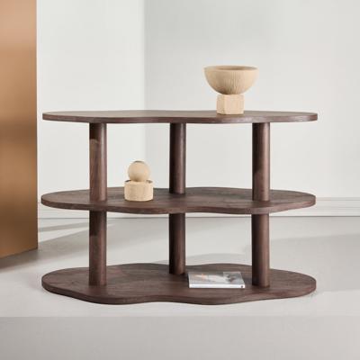 Nohr Organisch Wandrek/Sidetable 'Daniels' 75 x 120cm, kleur Mokka