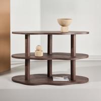 Nohr Organisch Wandrek/Sidetable 'Daniels' 75 x 120cm, kleur Mokka