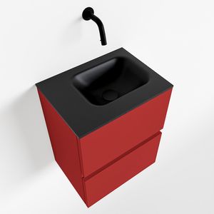 Toiletmeubel Mondiaz Ada | 40 cm | Meubelkleur Fire | Lex wastafel Urban Links | Zonder kraangat