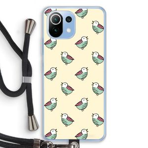 Vogeltjes: Xiaomi Mi 11 Lite Transparant Hoesje met koord