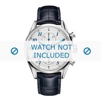 Horlogeband Tag Heuer CAR2114 / FC6292 Leder Blauw 20mm - thumbnail