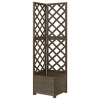 VidaXL Latwerkplantenbak hoekmodel 40x40x150 cm vurenhout grijs