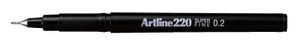Fineliner artline 220 rond 0.2 mm zwart Fineliner artline 220 rond 0.2 mm zwart