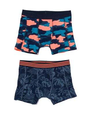 HEMA Kinderboxers Camo 2 Stuks Donkerblauw (donkerblauw)