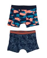 HEMA Kinderboxers Camo 2 Stuks Donkerblauw (donkerblauw) - thumbnail