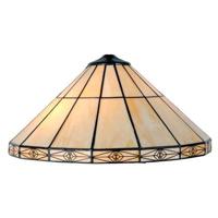 Clayre & Eef Lampenkap Tiffany Ø 41 cm Beige Metaal Glas Driehoek