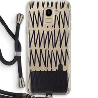 Marrakech Zigzag: Samsung Galaxy J6 (2018) Transparant Hoesje met koord