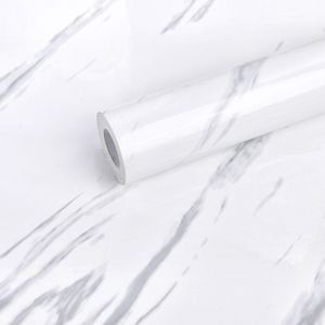 Fotobehang - Zelfklevende folie - deco folie wit marmer,  60cm x 10 m