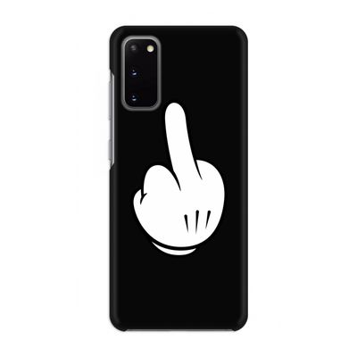 Middle finger black: Volledig geprint Samsung Galaxy S20 Hoesje