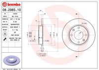 Remschijf BREMBO, Remschijftype: Massief, u.a. für Citroën, Peugeot