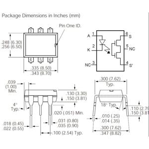 Vishay Halfgeleiderrelais LH1540AT 60 mA, 150 mA 1 stuk(s)