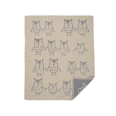 Klippan wiegdeken wol hand in hand-Grijs