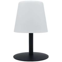Lampada da tavolo senza fili - LUMISKY - STANDY MINI Dark - H25 cm - Base in acciaio nero - Bianco caldo e LED bianco